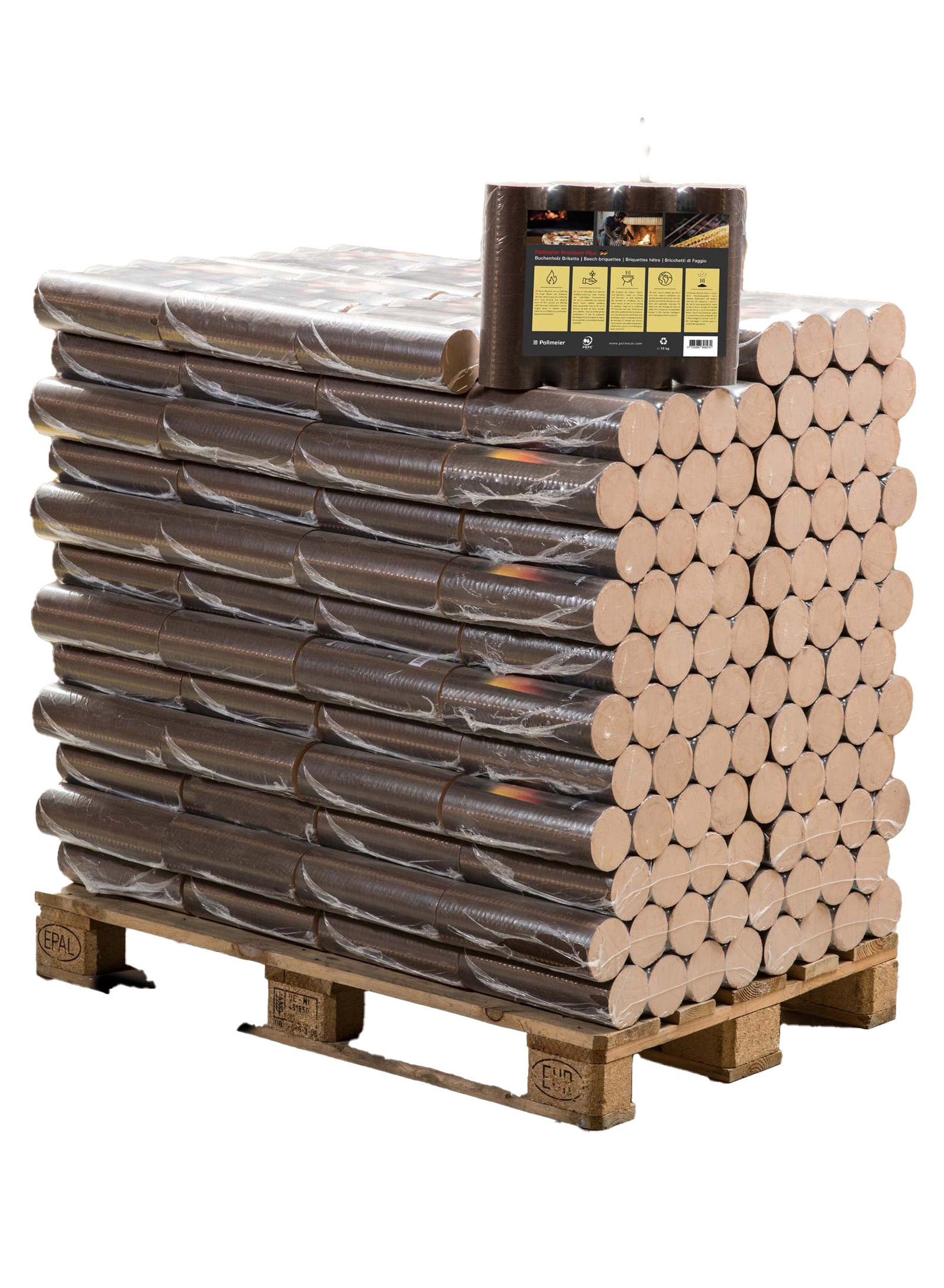 Original Pollmeier, reine Buche | FireItUp - Brennholz, Holzpellets und Holzbriketts